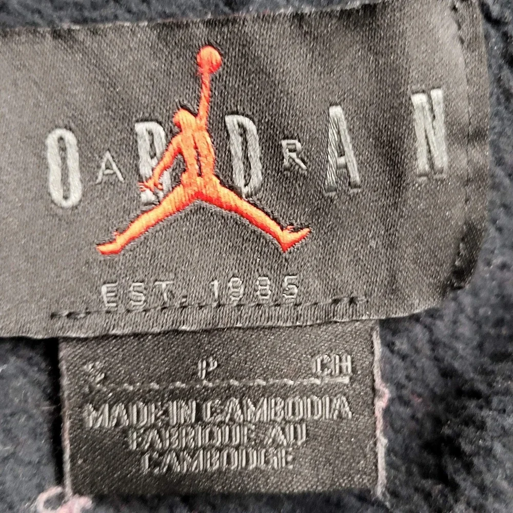 Jordan Men Hoodie S Black Jumpman Nike Air Activewear Logo Zipper Y2K‎
